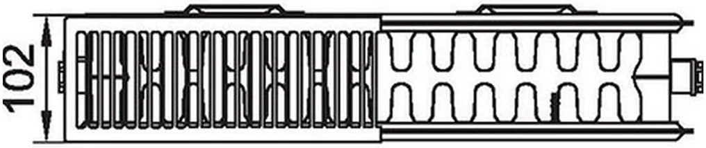 Kermi Therm X2 LINE-K kompaktný doskový radiátor 22 559 x 1205 PLK220551201N1K
