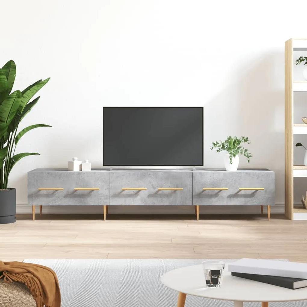 TV skrinka, betónovo sivá 150x36x30 cm, kompozitné drevo 829144