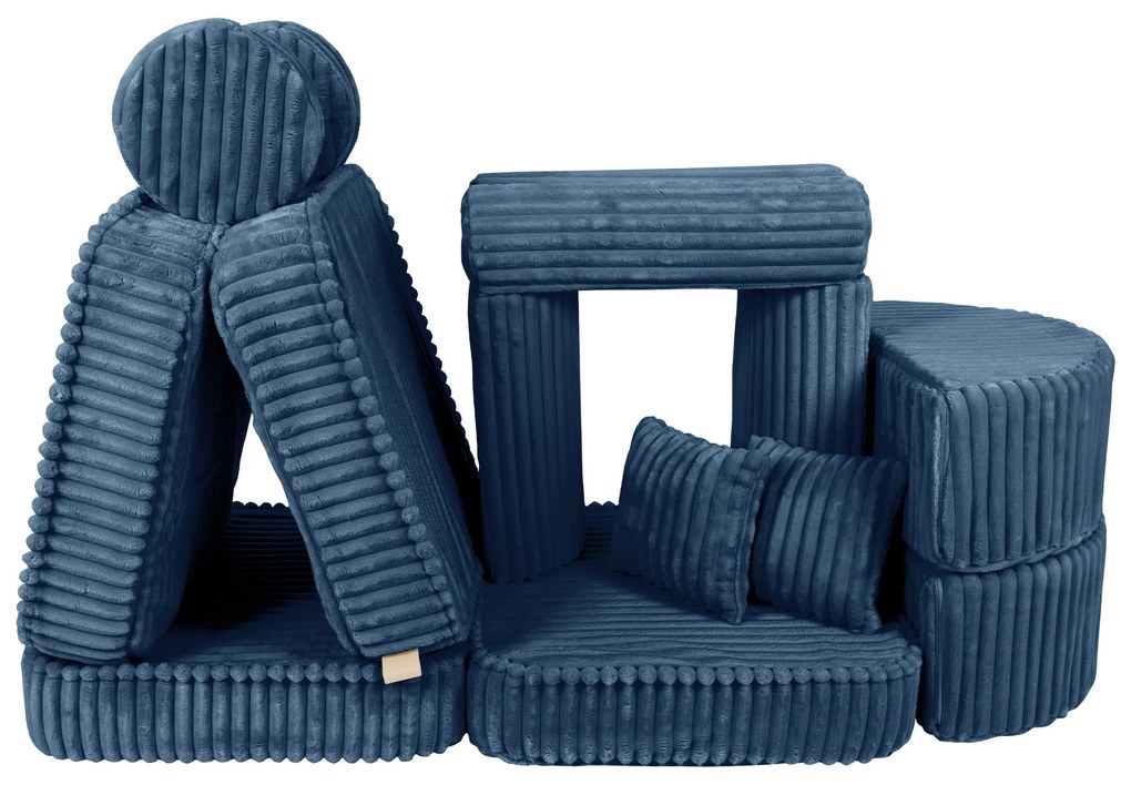 MeowBaby® Churros detská pohovka Max, Midnight Blue