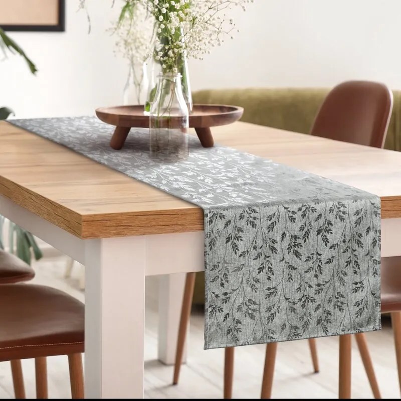 Dekorstudio Behúň na stôl SIMONA zobený s lesklým vzorom vetvičiek Rozmer behúňa (šírka x dĺžka): 40x180cm