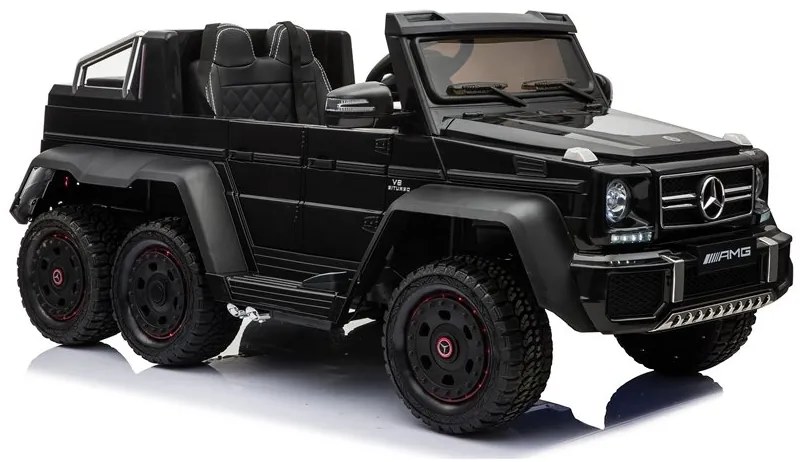 RAMIZ ELEKTRICKÉ AUTÍČKO MERCEDES G63 6x6 LCD - MP4 - ČIERNE - MOTOR - 6 x 45W BATÉRIA - 12V/14Ah - 2023