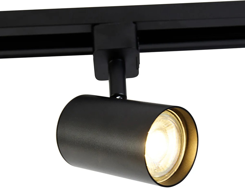 Moderný koľajnicový systém so 4 bodovými svetlami čierny 1-fázový - Iconic Yade