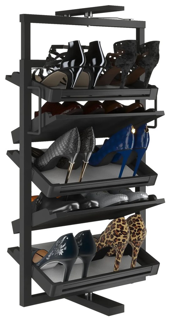 Šatníková skriňa SERENITY 232 cm čierny lesk MGB SERENITY SZP8/0/B/B/0/HIAL