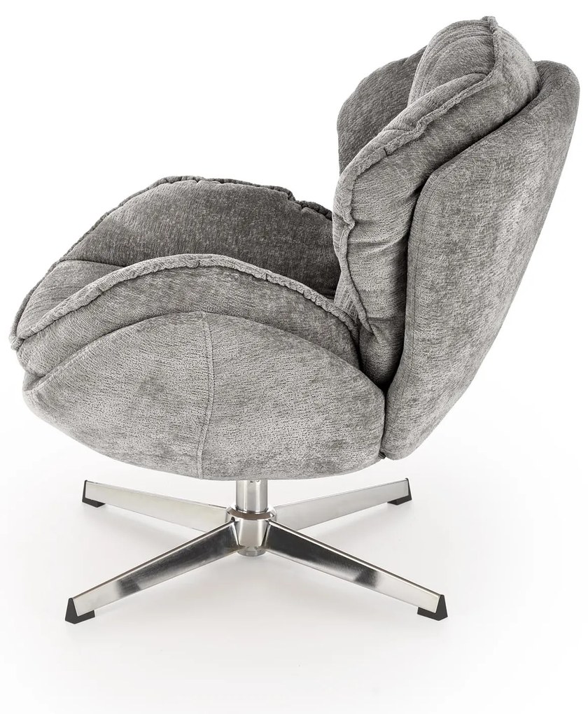 Otočné křeslo Guido popelavě šedé