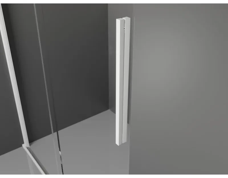 Mexen Velar L, sprchový kút s posuvnými dverami 120 x 70 cm, 8mm sklo námraza, biela matná, 871-120-070-33-20