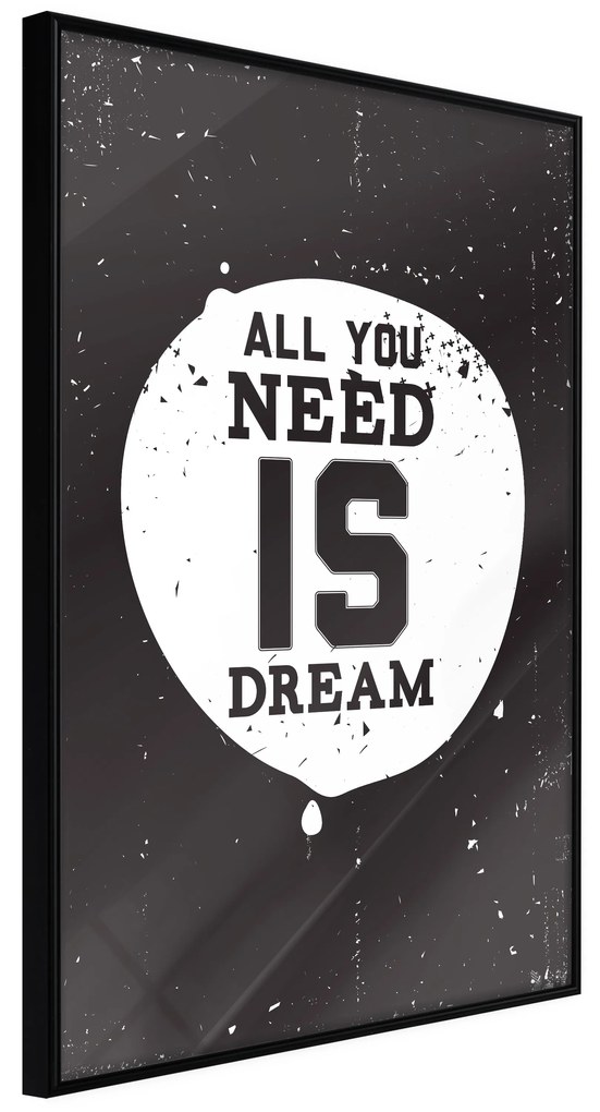 Artgeist Plagát - All You Need Is Dream [Poster] Veľkosť: 30x45, Verzia: Zlatý rám s passe-partout