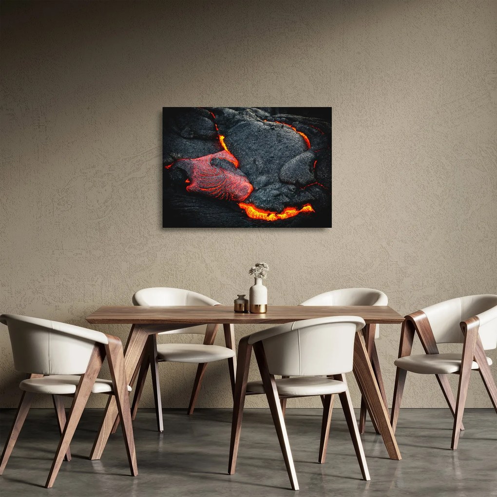Sklenený obraz - Láva (70x50 cm)