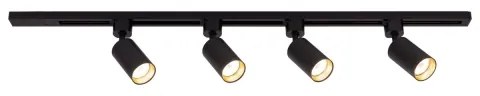Bodové svietidlo do lištového systému TRACER, 4xGU10/10W/230V, 1 m, čierna