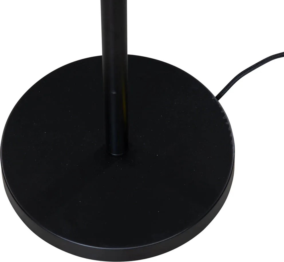 Stojacia lampa čierna s tienidlom z taupe zamatu 50 cm - Simplo