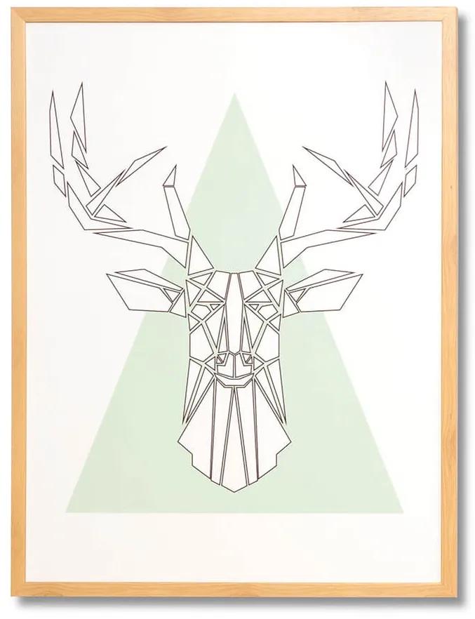 Obraz deer in green 60 x 80 cm MUZZA