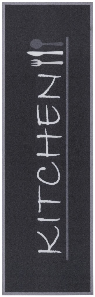 Hanse Home, Behúň Cook & Clean 105725 Black White, 50x150, šedá, kuchyňa