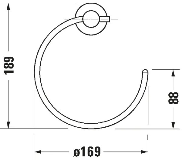 Duravit 99211000 - Nástenný vešiak na uteráky D-CODE lesklý chróm