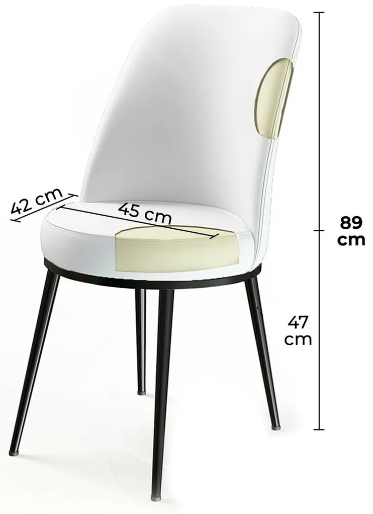 Sada jedálenských stoličiek Dexa Grey and Brown, 4ks