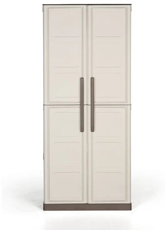 Plastová dielenská skriňa na náradie S Line, upratovacia, 700 x 390 x 1650 mm