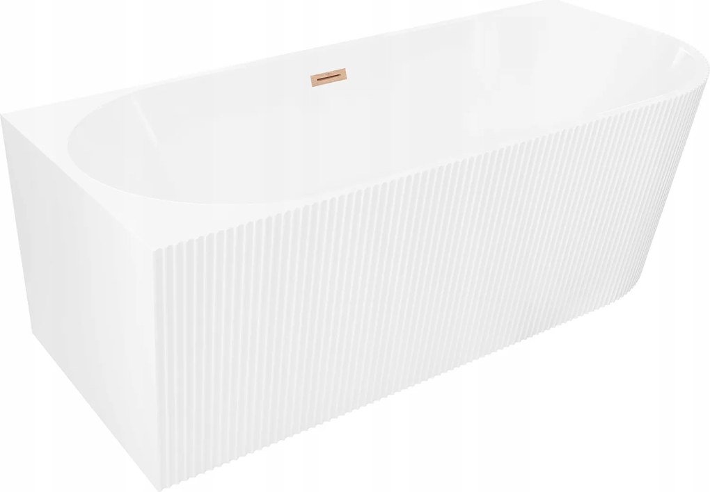 Mexen Silo Rohová Vaňa Ľavá 170x80 cm Biela Akryl Ryhovaná