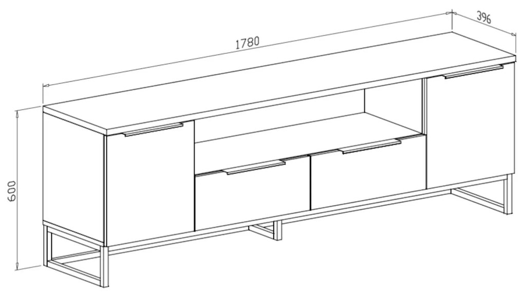 TV stolík LEONARDO Dub Artisan