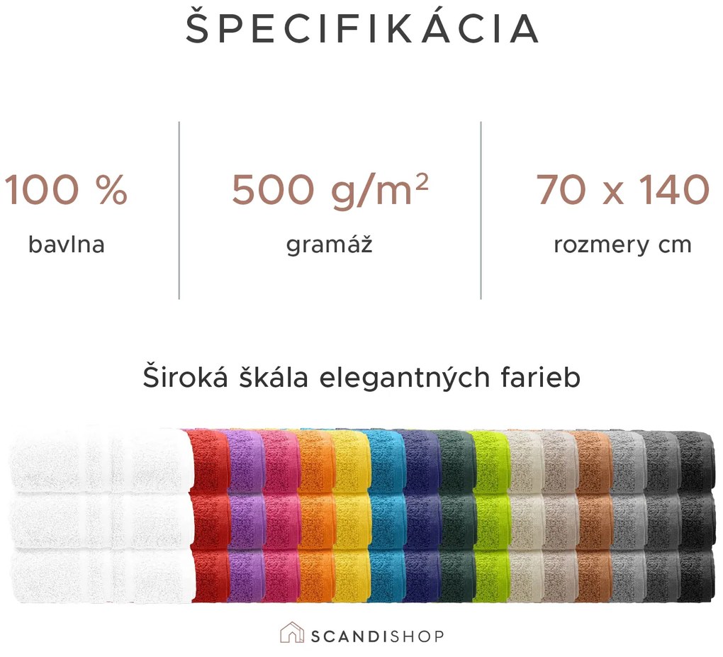 Osuška Comfort 70 x 140 cm béžová, 100% bavlna