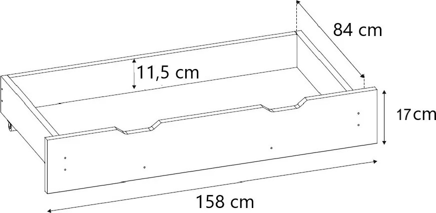 Detský úložný box DOMČEK D3 borovica