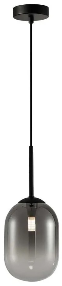 Luster na lanku ALIAS 1xG9/8W/230V pr. 12 cm čierna/šedá