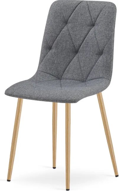 Set dvoch jedálenských stoličiek LIBRA tmavosivé / hnedé nohy (2 ks)