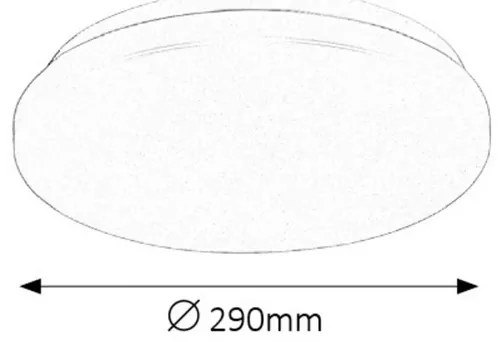 Rabalux LED stropné svietidlo Rob 1x20W | 1400lm | 4000K - priemer 29cm, biela