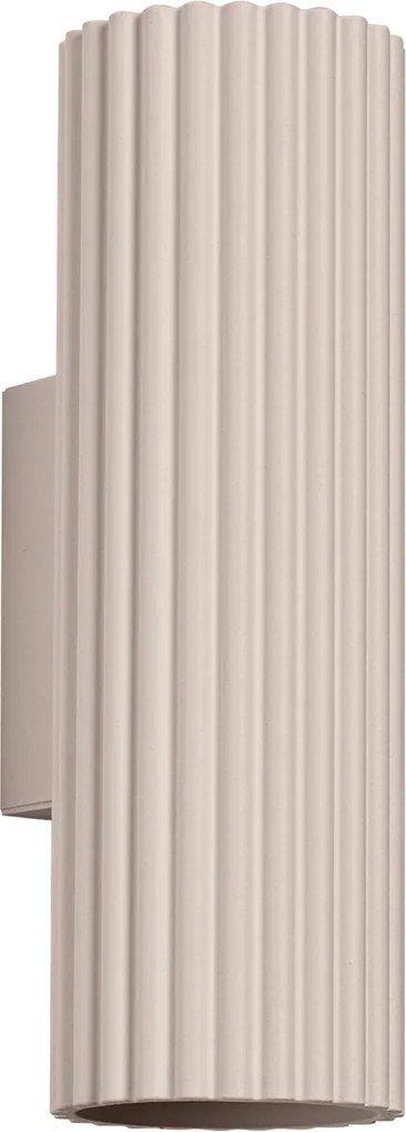 Nástenné svietidlo Karbon, 1x tmavobéžové hliníkové tienidlo, (20 cm)