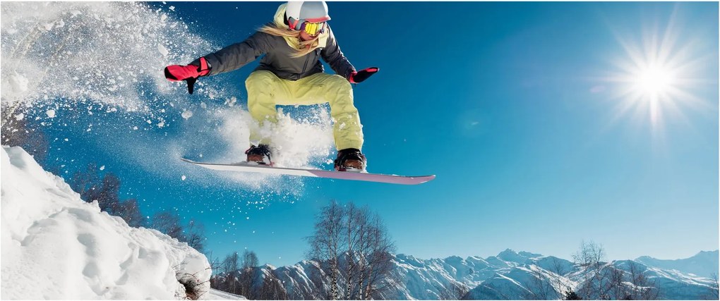 Obraz - Snowboardista (120x50 cm)
