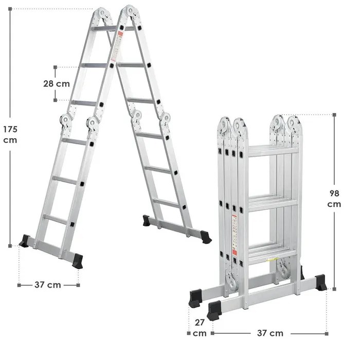 InternetovaZahrada Hliníkový multifunkčný rebrík 360 cm