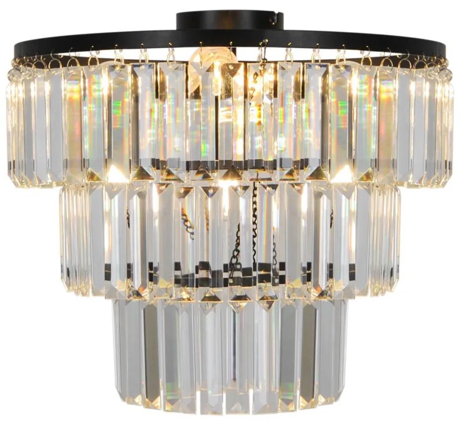 Zuma Line P17127-4-BK - Prisadený luster TIFANNY 4xE14/40W/230V čierna P17127-4-BK
