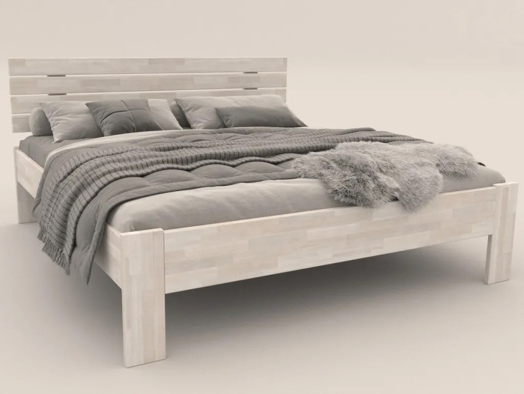 Posteľ Isolda 180x200 cm, bielený buk