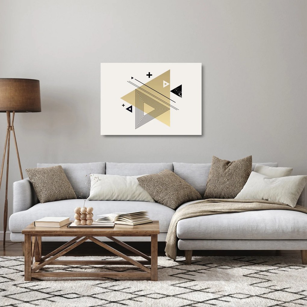 Sklenený obraz - Geometrické tvary N⁰4 (70x50 cm)