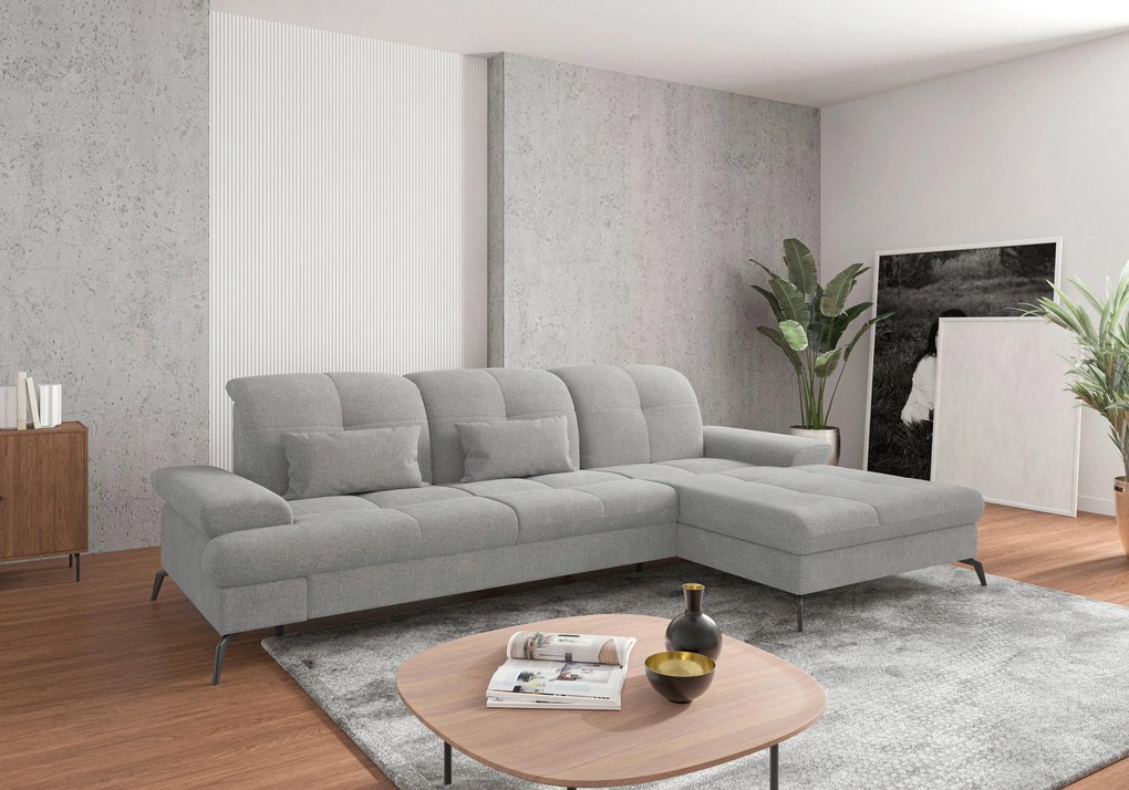 XXXLutz ROHOVÁ SEDAČKA, textil, svetlosivá Sit & More - Sedačky - 000144009919