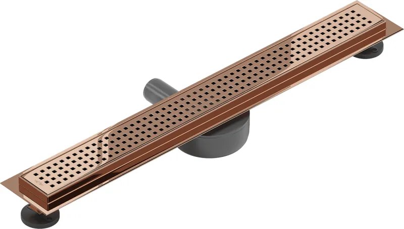 Mexen Flat 360° M08 sprchový žľab 70 cm, ružové zlato, 1625070-40