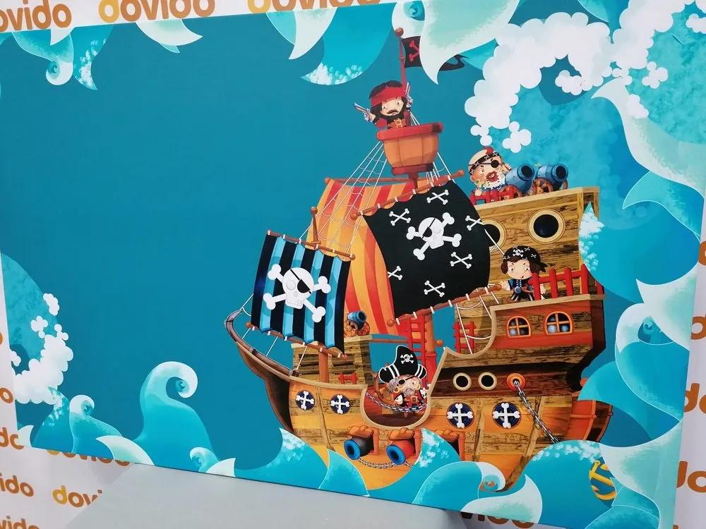 Obraz pirátska loď na mori - 90x60