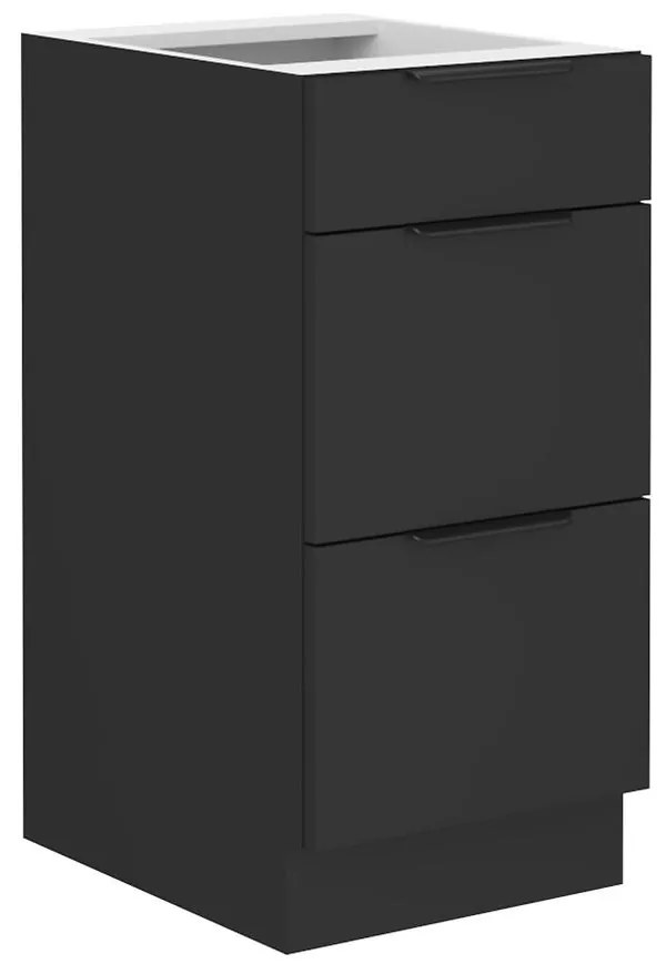 Kuchynská skrinka Siena čierna mat 40d 3s bb