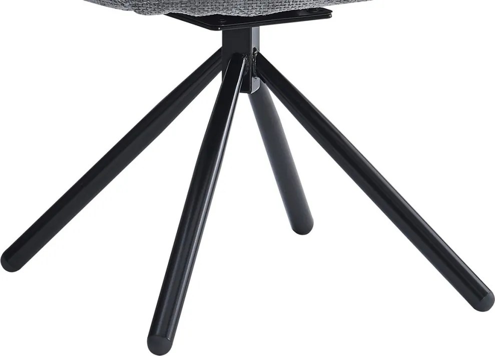 Jedálenská stolička Livela, dymovo šedá štruktúrovaná tkanina