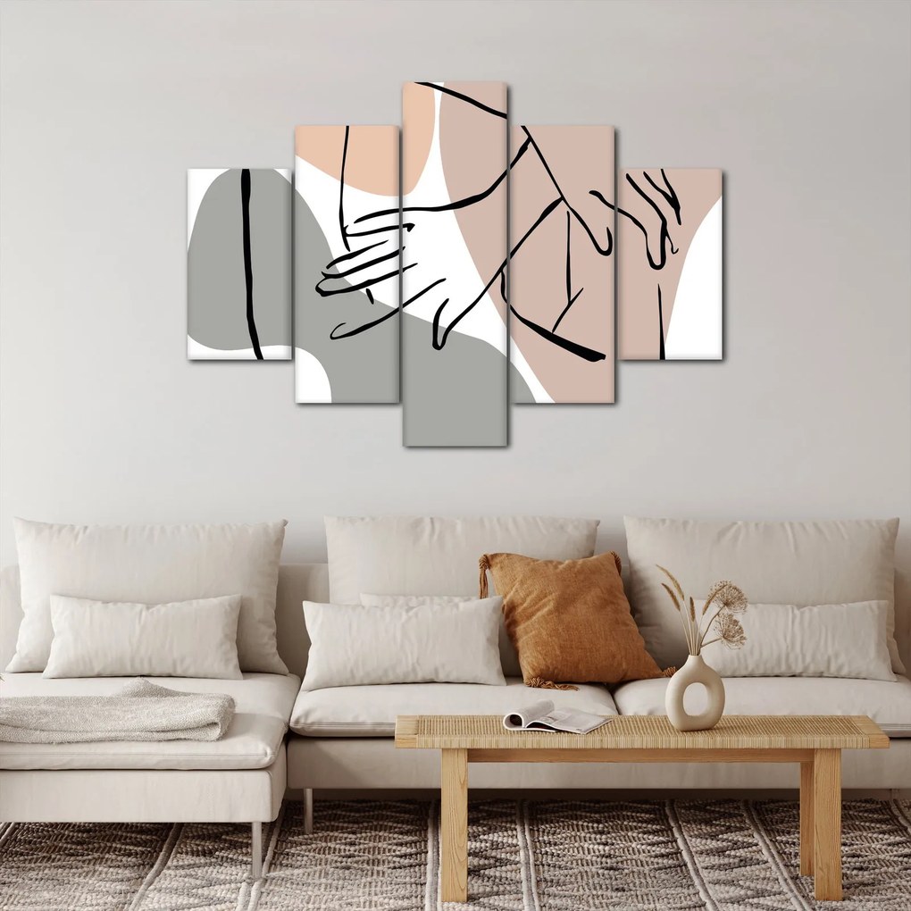 Obraz - Woman body line art N⁰2 (150x105 cm)