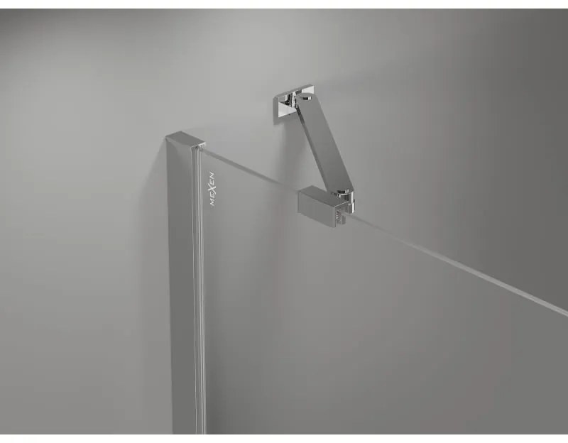 Mexen, Mexen Mist Duo sklápací sprchový kút 115 x 70 cm, priehľadný, chróm - 8A4-115-070-01-00