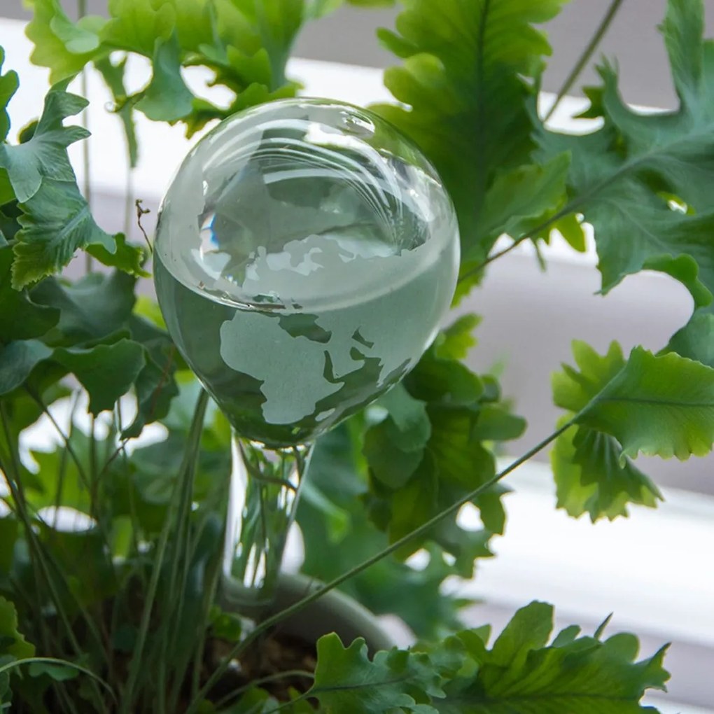 Zavlažovacia guľa Globe, 20x6,5 cm, transparentná