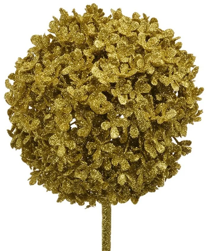 Zlatá trblietavá dekorácia kvet hortenzie - 16*16*70 cm
