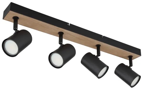 Globo 57911-4BW - Bodové svietidlo ROBBY 4xGU10/35W/230V čierna/hnedá