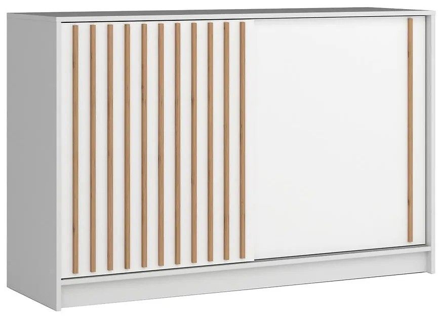 Komoda Royal biela/lamela dub wotan