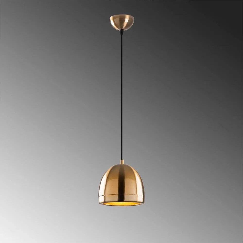 Závesné svietidlo v bronzovej farbe s kovovým tienidlom ø 17 cm Mugo – Opviq lights