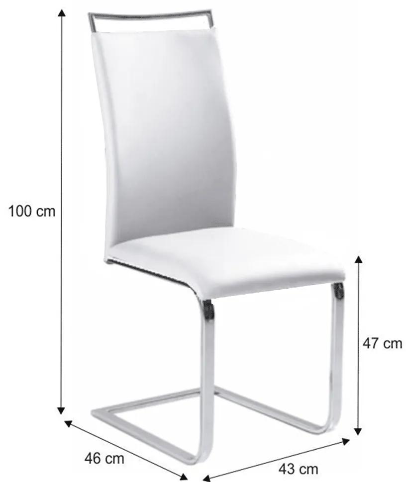 Kondela Jedálenská stolička, biela, BARNA NEW 66440