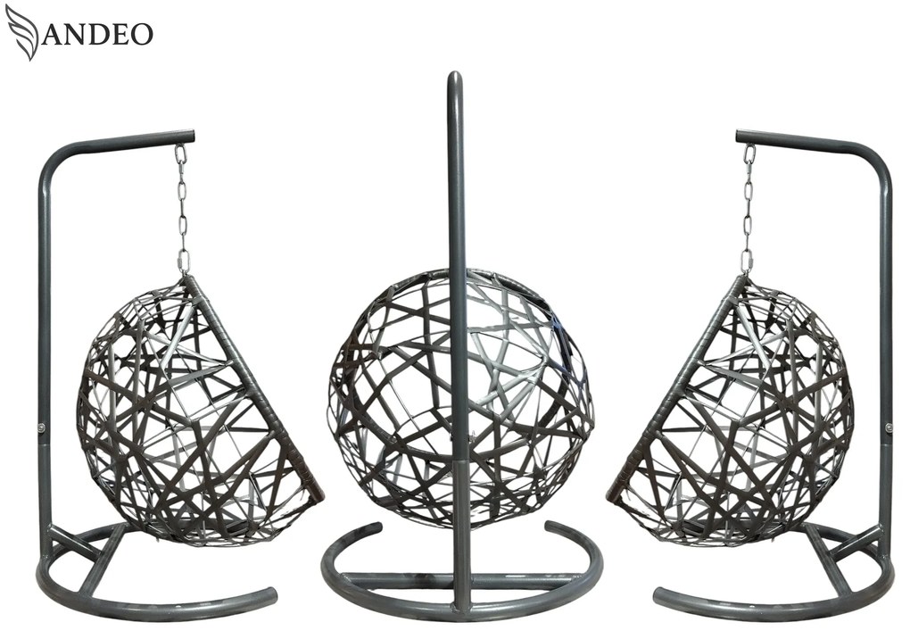 Závesné hojdacie kreslo pre mačky MOON - sivé