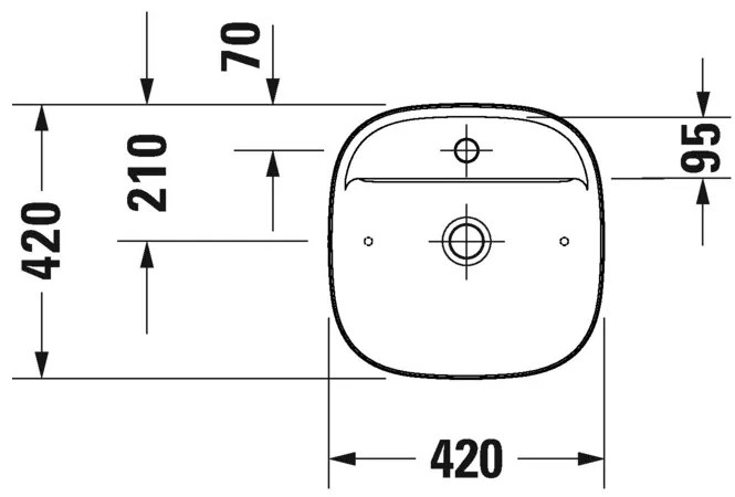 Duravit Zencha - Umývadlová misa 420x420 mm, matný antracit 2374421371