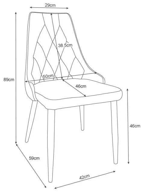 Set štyroch jedálenských stoličiek SJ.054 granátové
