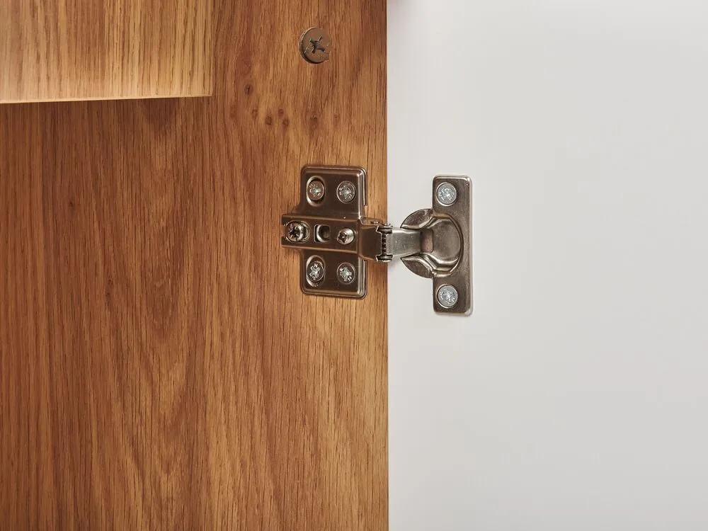 2-dverová komoda svetlé drevo/biela BRISTOW Beliani