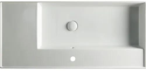 Umývadlo Jungborn QUATTRO odkladacia plocha vpravo 101 x 46 cm lesklá biela TW12011