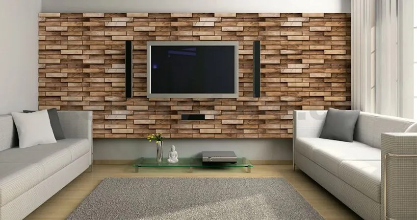 Obkladové panely 3D PVC TP10007977, cena za kus, rozmer 980 x 480 mm, obklad klasik bielený, GRACE